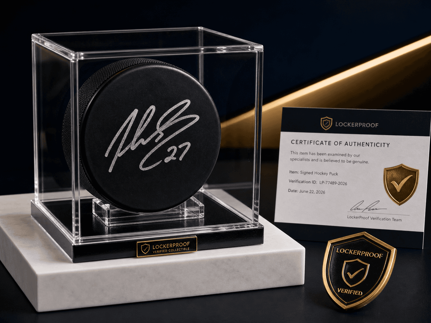 Auston Matthews Signed Puck