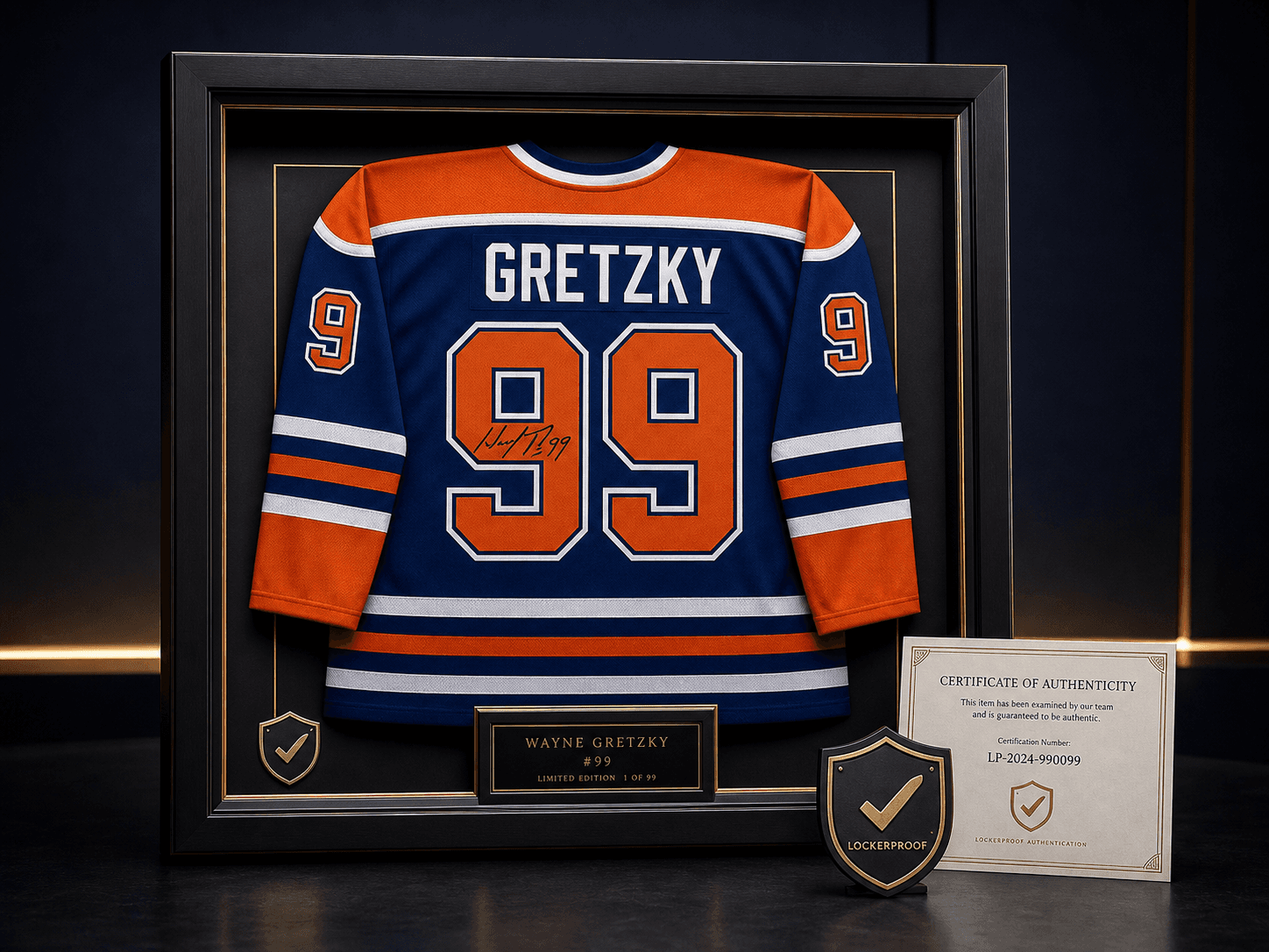 Wayne Gretzky Signed Framed Jersey